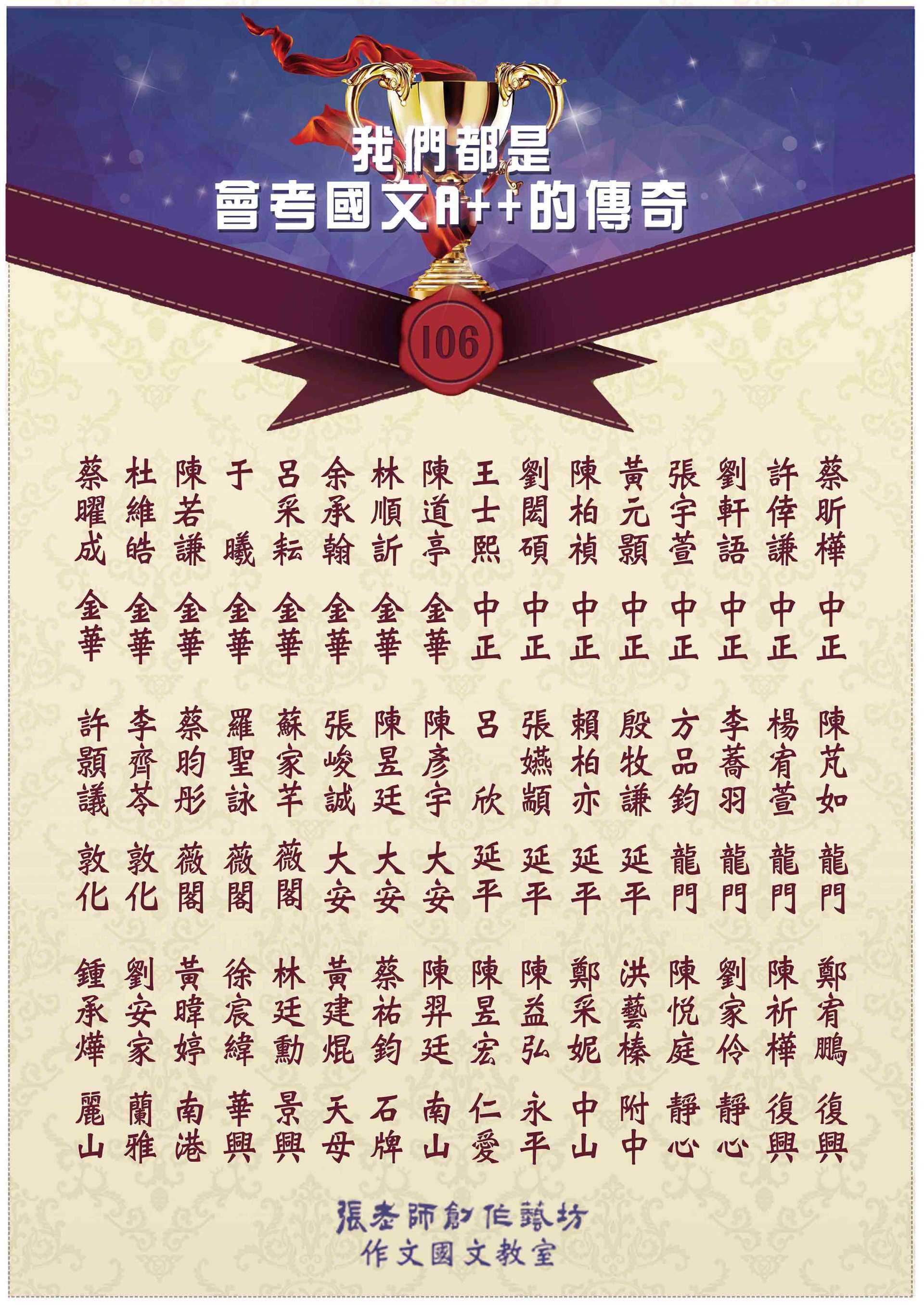 會考國文榮譽榜